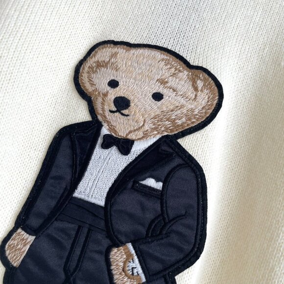 Polo by Ralph Lauren Cashmere bear knitted turtleneck sweater - Picture 7 of 8